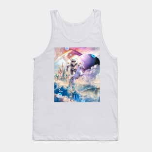 Bigfoot Yeti Sasquatch Riding Unicorn Tank Top